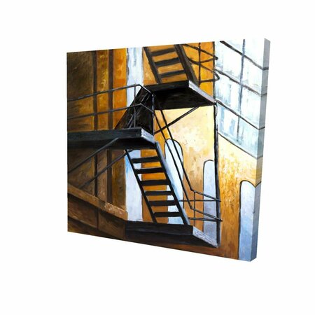 BEGIN HOME DECOR 32 x 32 in. Apartment Building Escape In Nyc-Print on Canvas 2080-3232-ST37